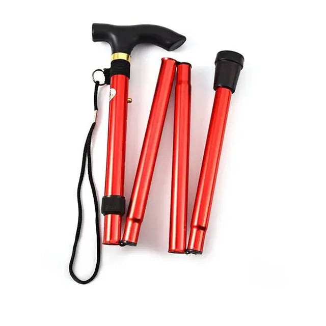 Hiking Camping Mountaineering Poles Walking Stick Telescopic Baton Trekking Poles Folding Cane Crutches Pole Unisex