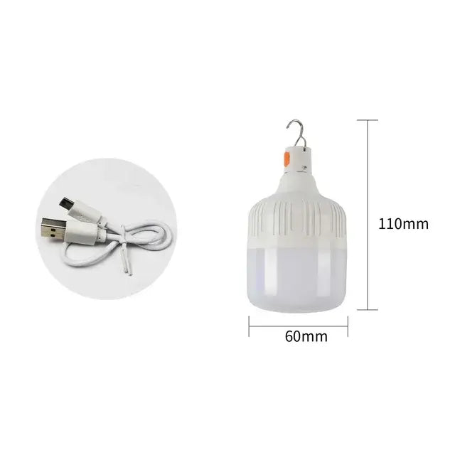 60W Emergency Light Outdoor Camping Supplies Edc Outdoor USB Rechargeable LED Light Bulb Lantern Hiking Sports Entertainment