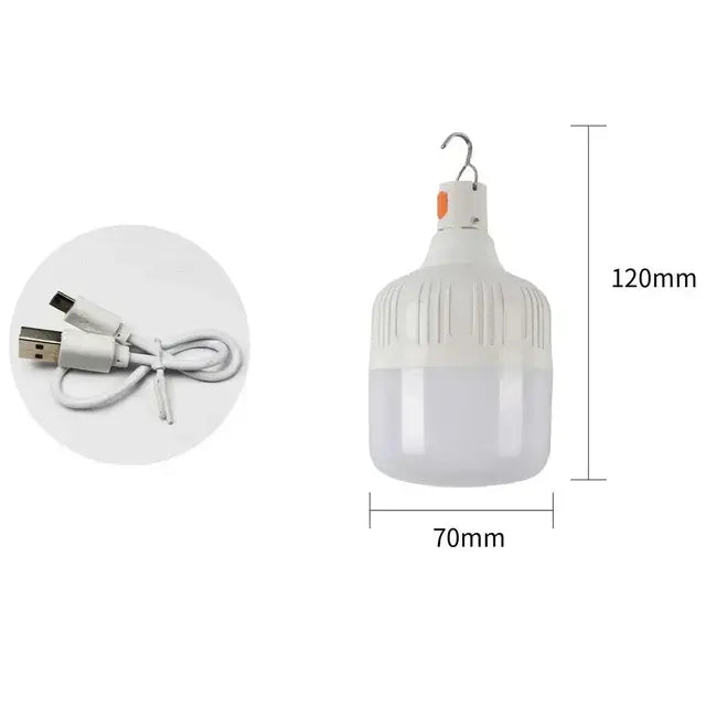 60W Emergency Light Outdoor Camping Supplies Edc Outdoor USB Rechargeable LED Light Bulb Lantern Hiking Sports Entertainment