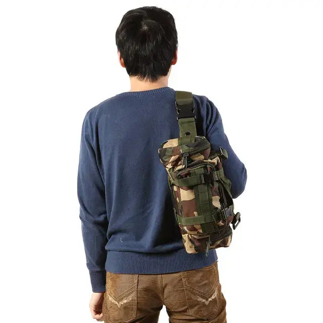Tactical Waist Fanny Pack for Men Military Waterproof Cross-body Shoulder Sling Bag for Hiking Outdoor Climbing Fishing Camping
