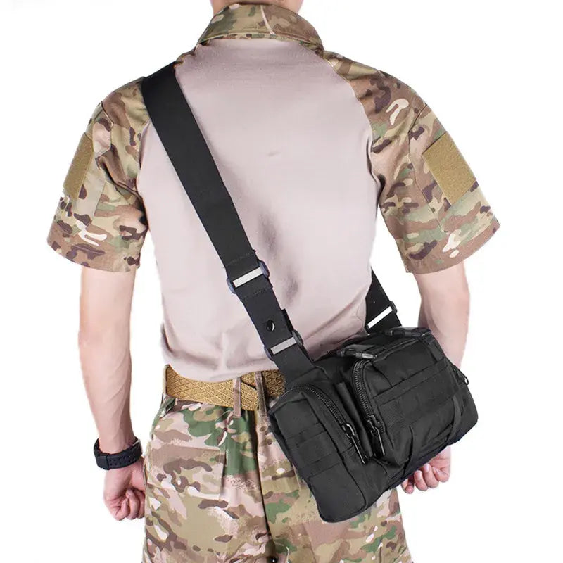 Tactical Waist Fanny Pack for Men Military Waterproof Cross-body Shoulder Sling Bag for Hiking Outdoor Climbing Fishing Camping