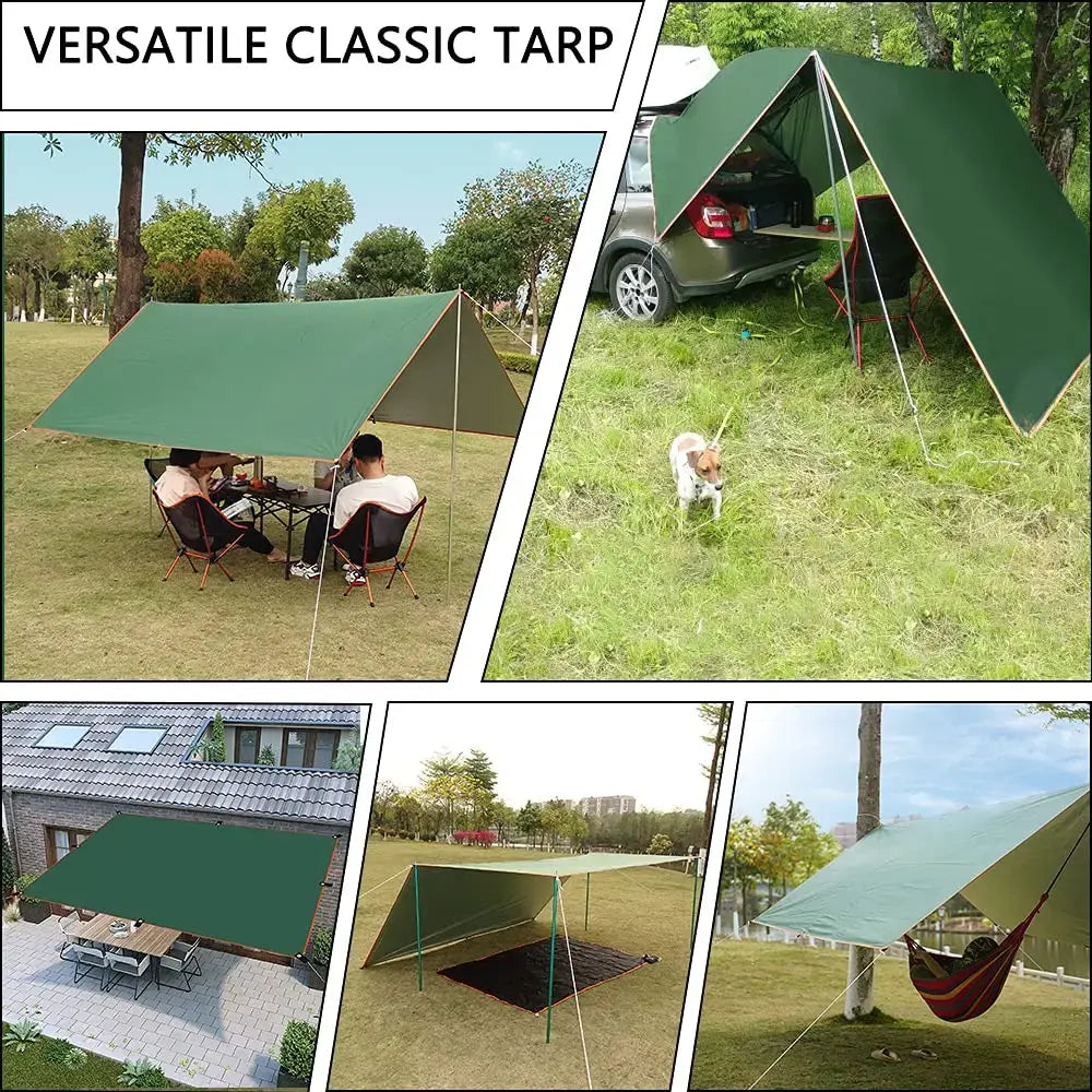 5x3m 4x3m 3x3m Waterproof Tarp Tent Shade Ultralight Garden Canopy Sunshade Outdoor Camping Awning Tourist Beach Sun Shelter