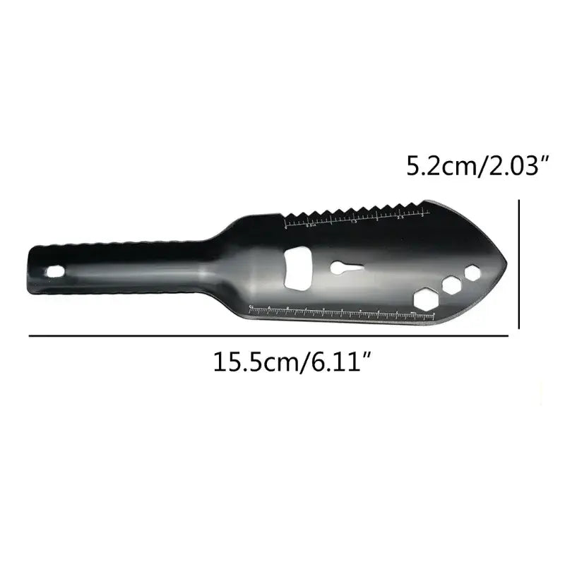Backpacking Trowel Aluminum Alloys Shovel Small Potty Multitool with Long Handle for Hiking, Camping Survival Essential
